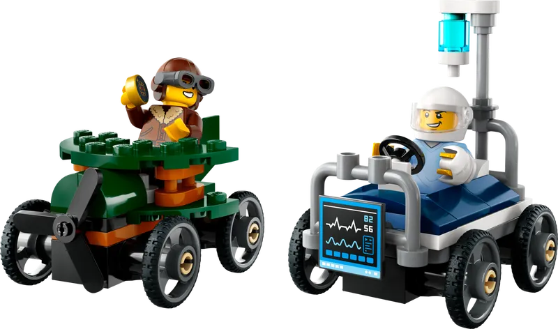 Airplane vs. Hospital Bed Race Car Pack