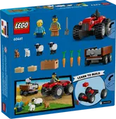Red Farm Tractor with Trailer & Sheep