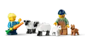 Red Farm Tractor with Trailer & Sheep