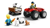 Red Farm Tractor with Trailer & Sheep