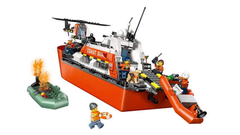 Coast Guard Rescue Boat &amp; Helicopter