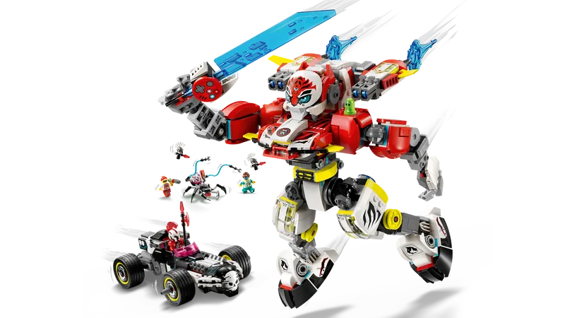 Cooper's Tiger Mech & Zero's Hot Rod Car