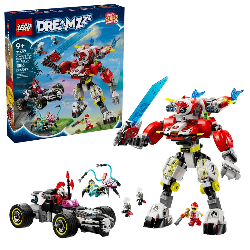 Cooper's Tiger Mech & Zero's Hot Rod Car