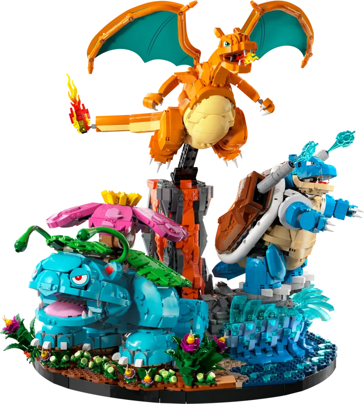 Venusaur, Charizard and Blastoise