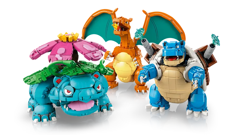 Venusaur, Charizard and Blastoise