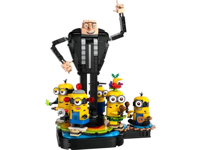 Brick-Built Gru and Minions Brick-Built Gru and Minions