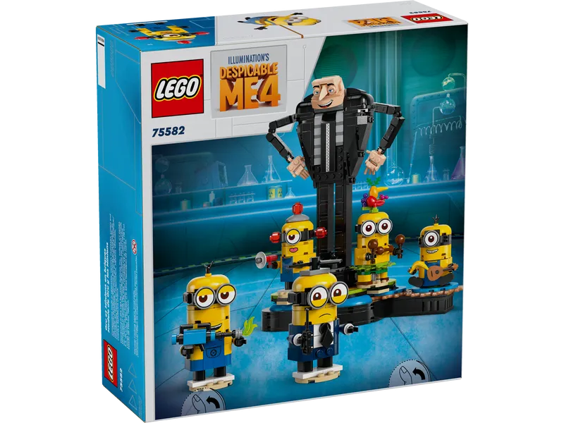 Brick-Built Gru and Minions Brick-Built Gru and Minions