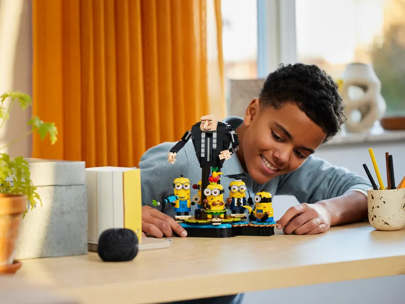 Brick-Built Gru and Minions Brick-Built Gru and Minions