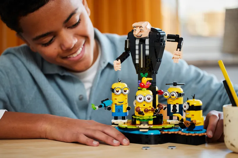 Brick-Built Gru and Minions Brick-Built Gru and Minions