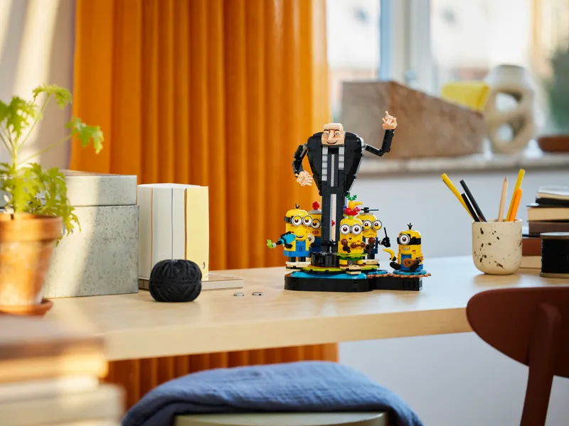 Brick-Built Gru and Minions Brick-Built Gru and Minions