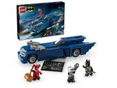 Batman with the Batmobile vs Harley Quinn and Mr. Freeze