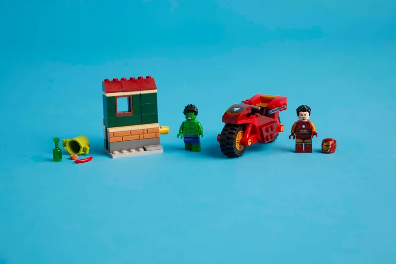 Iron Man with Bike and The Hulk