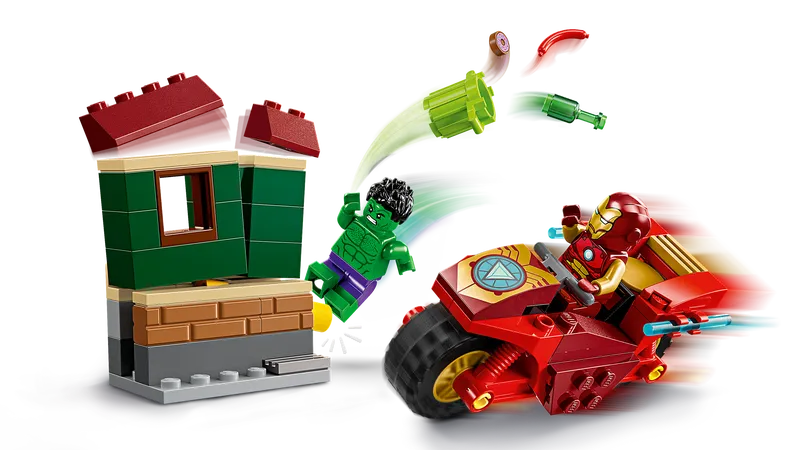 Iron Man with Bike and The Hulk