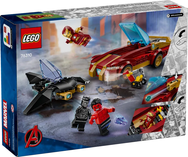 Iron Man Car & Black Panther vs. Red Hulk