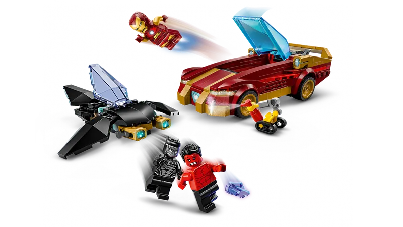Iron Man Car & Black Panther vs. Red Hulk