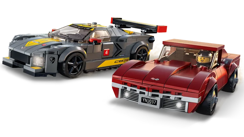 Chevrolet Corvette C8.R Race Car and 1968 Chevrolet Corvette