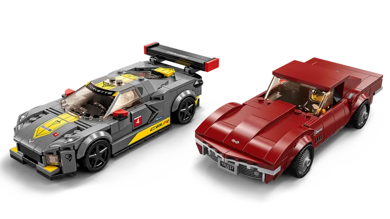 Chevrolet Corvette C8.R Race Car and 1968 Chevrolet Corvette