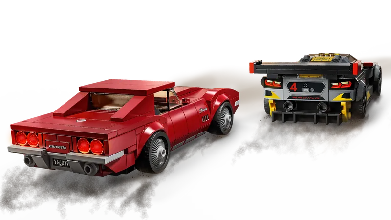 Chevrolet Corvette C8.R Race Car and 1968 Chevrolet Corvette
