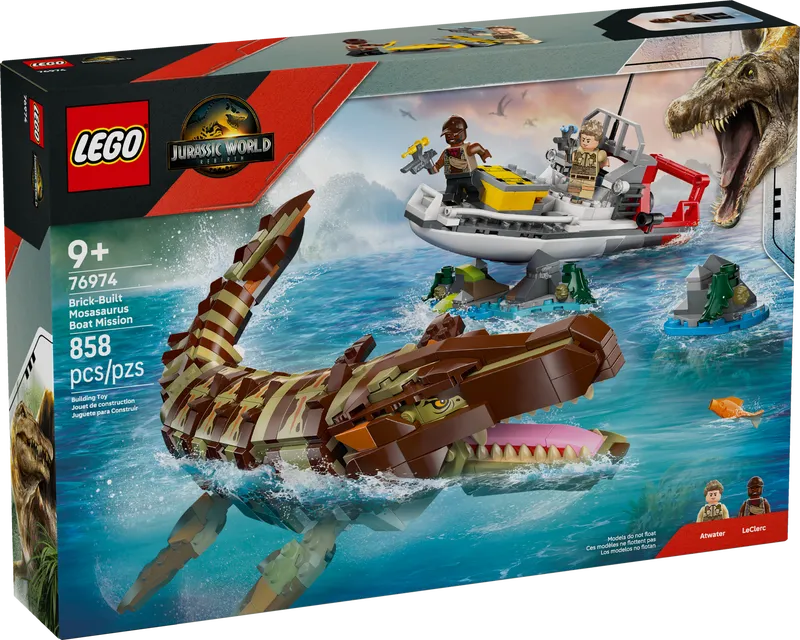 Brick-Built Mosasaurus Boat Mission