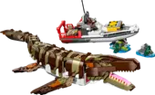 Brick-Built Mosasaurus Boat Mission