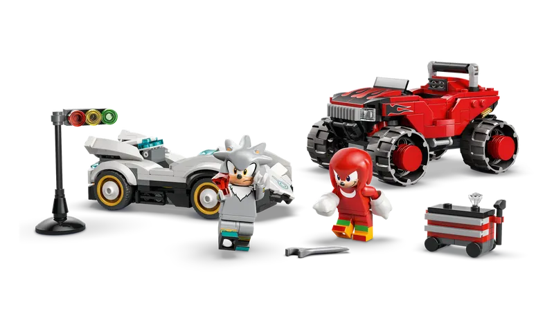 Silver's car vs. Knuckles' Monster Truck