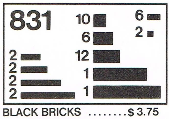 Parts Pack, Black Bricks