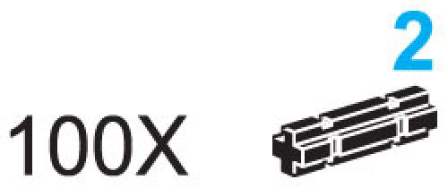 2-Stud Axles with Grooves (Pack of 100) 2-Stud Axles with Grooves (Pack of 100)